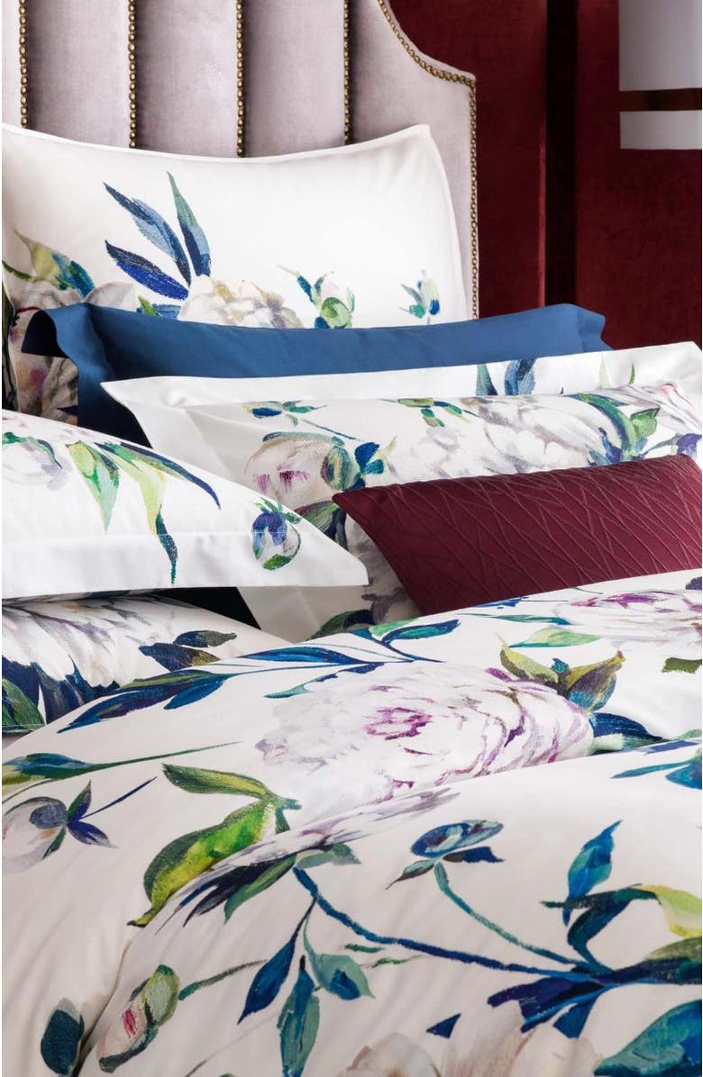 Togas Peonia Pillow Case set, Alternate, color, Blue