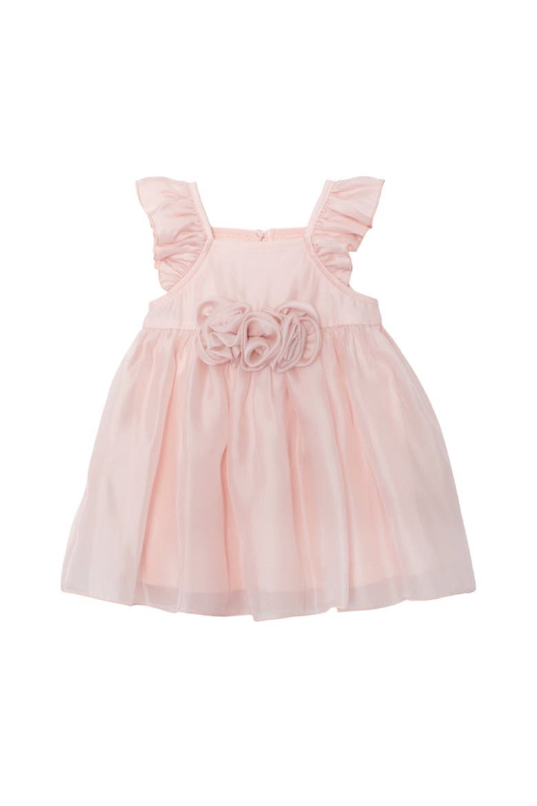 Sweet Peony Pink Flutter Sleeve Dress, Main, color, Pink