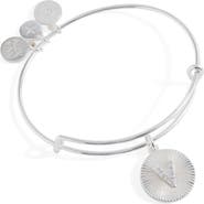 Alex and Ani Pave Starburst Texture Initial Bangle Bracelet