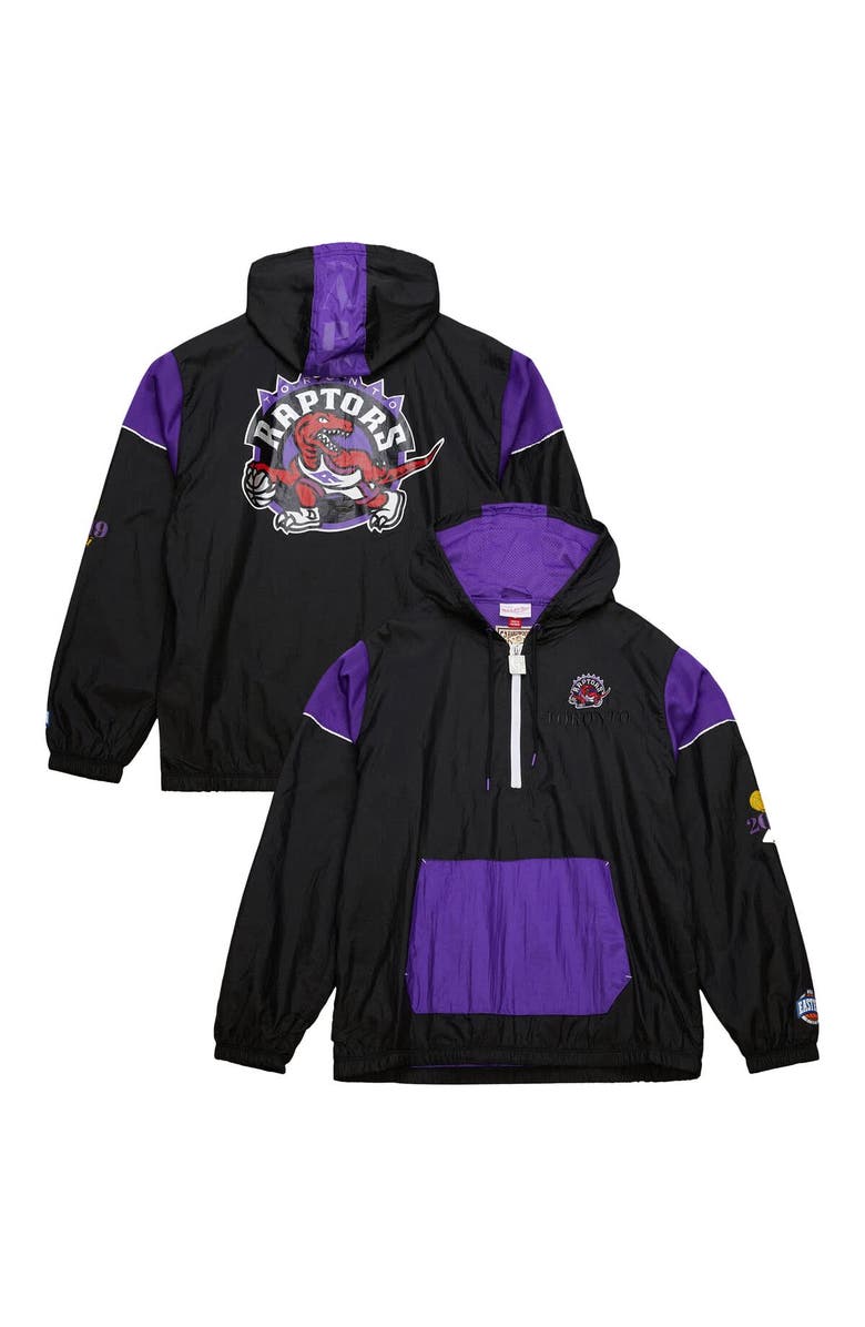 Mitchell & Ness Unisex Mitchell & Ness  Black Toronto Raptors Hardwood Classics Team OG 3.0 Anorak Half-Zip Windbreaker Jacket, Alternate, color, 