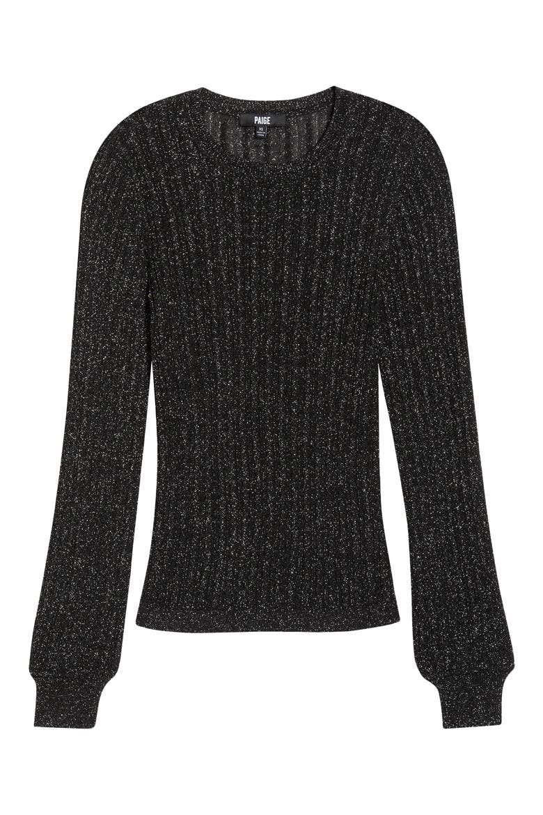 Adela Rib Sweater, Alternate, color, BLACK