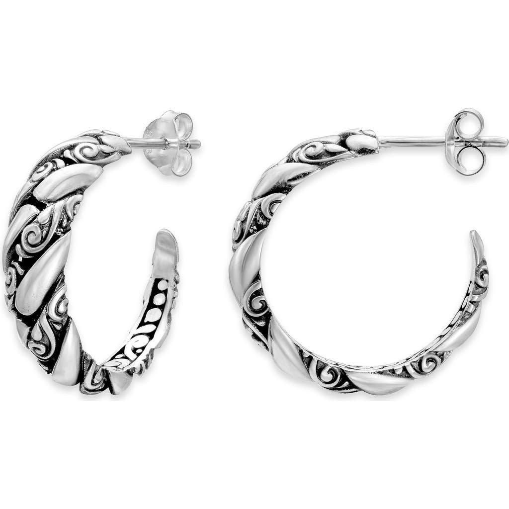Samuel B. Sterling Silver Interlocking Hoop Earrings In Silver