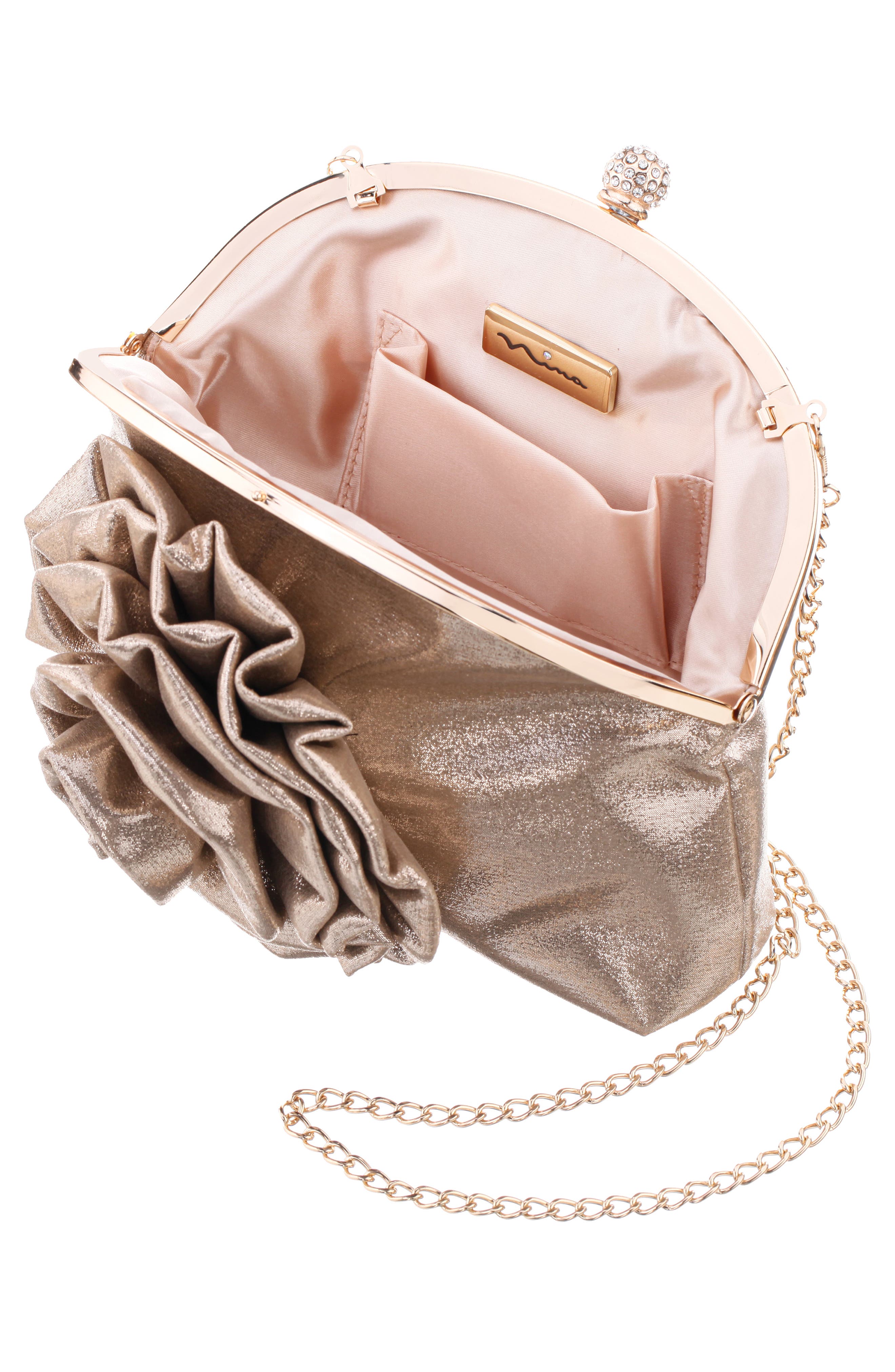 Nina Sweetie Frame Clutch, Alternate, color, Taupe
