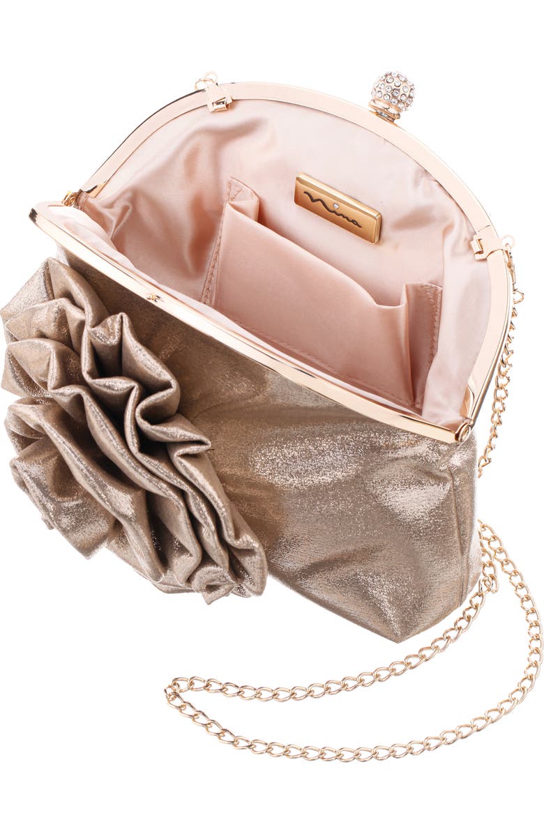 Nina Sweetie Frame Clutch, Alternate, color, Taupe
