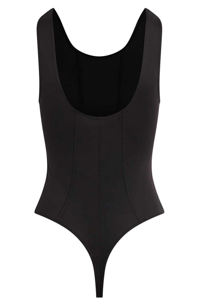 Hudson Jeans Scoop Neck Bodysuit, Alternate, color, Black