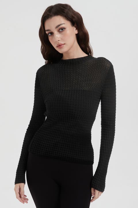 Auden Merino Wool Mock Neck Top