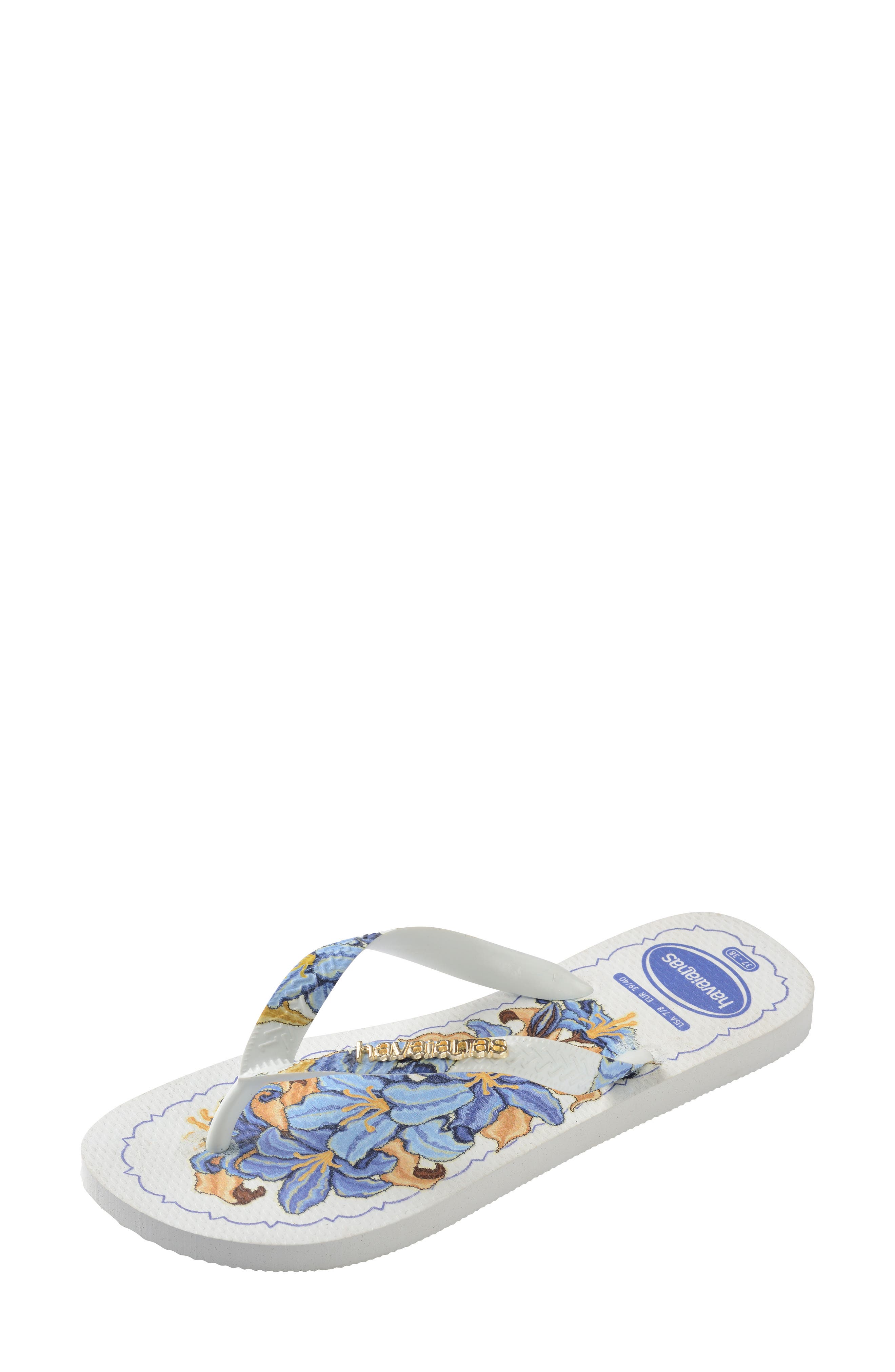 Top Tropicalia Vibes II Flip Flop, Alternate, color, WHITE
