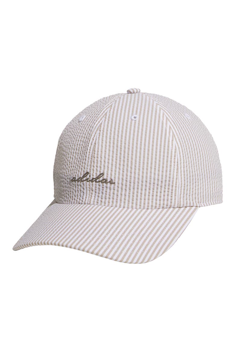 Seersucker Baseball Cap, Main, color, WONDER CARGO KHAKI/ CLAY GREY