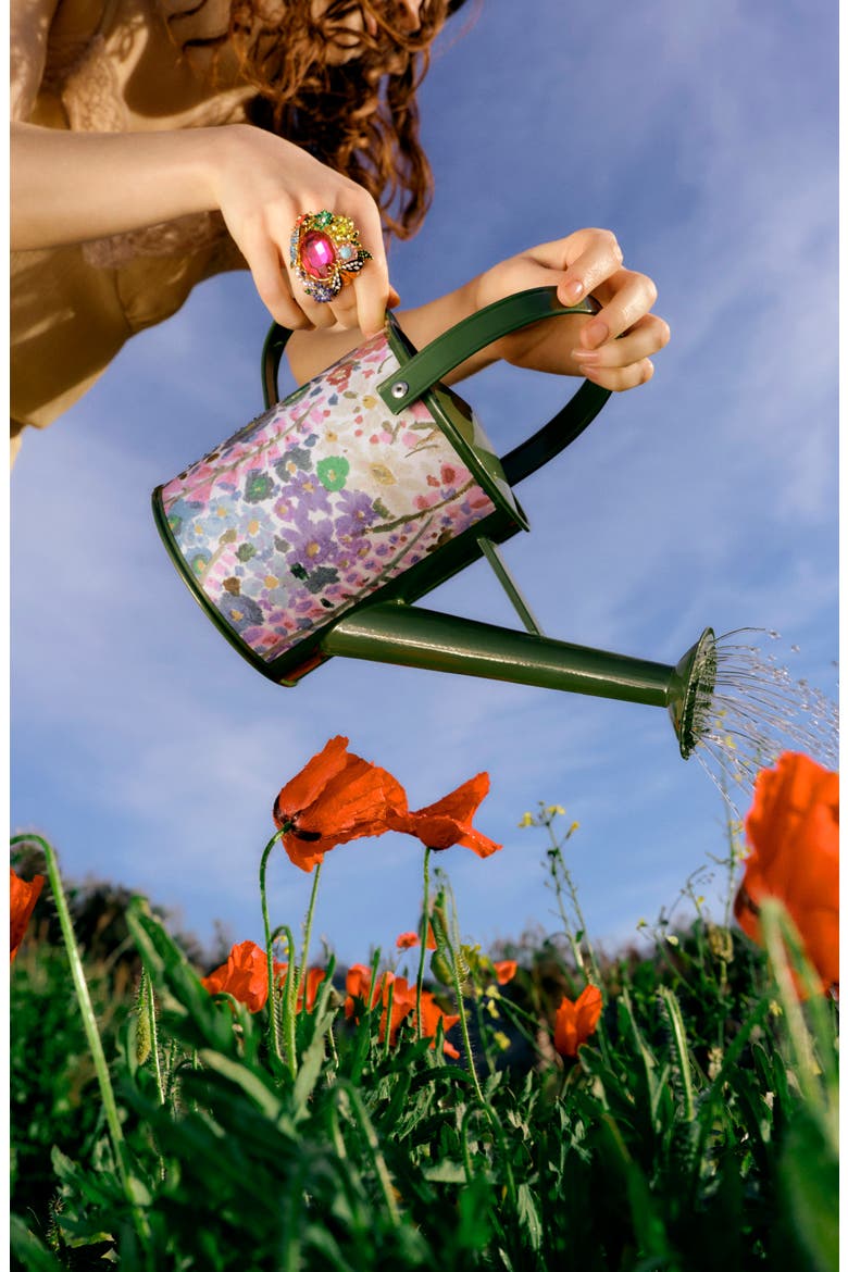 Floral Couture Watering Can, Alternate, color, GREEN FLORAL MULTI