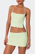 EDIKTED Keke Tie Back Halter Top