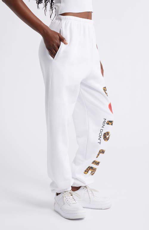 Boys Lie Coded Caitlin Kimmy Graphic Sweatpants In White