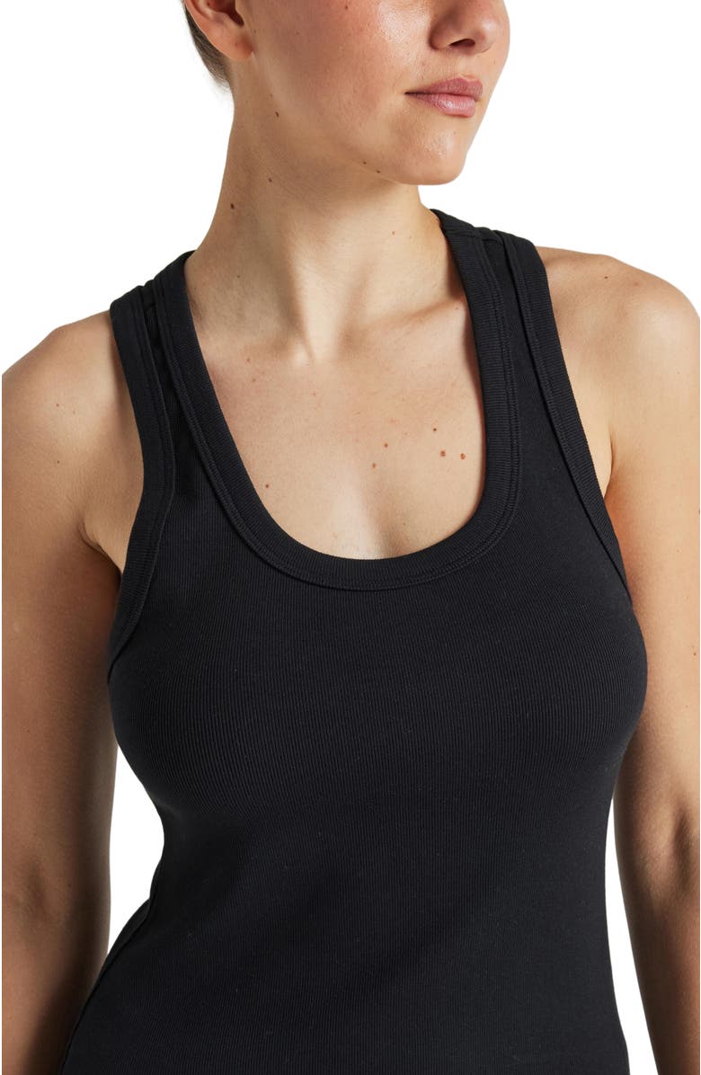 Losano Serene Rib Tank, Alternate, color, Black