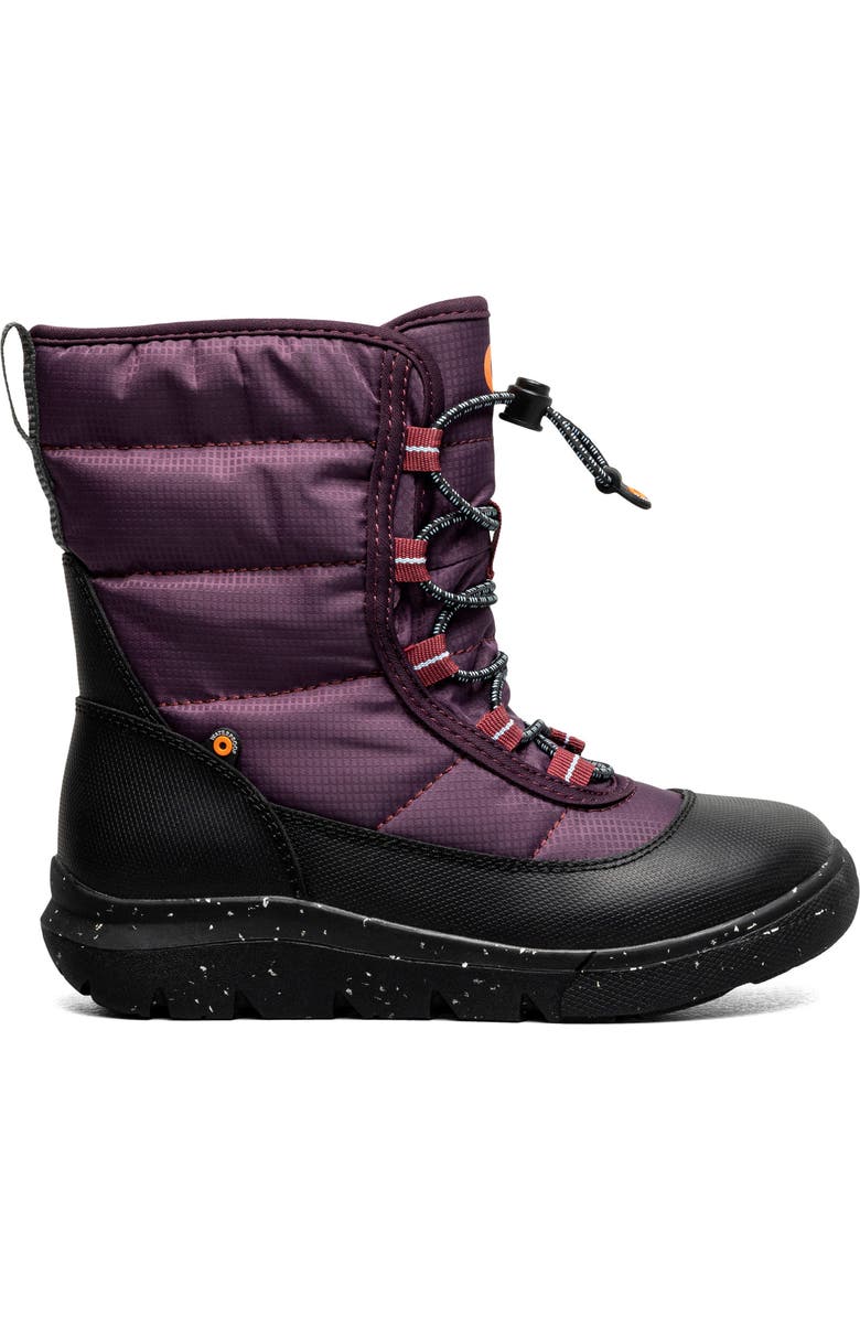 Bogs Kids' Skyline Snow Waterproof Boot, Alternate, color, Plum