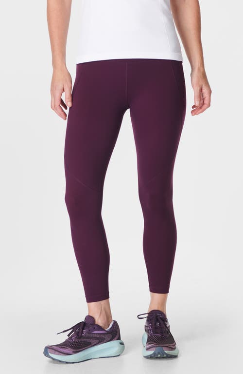 Sweaty Betty Power 7/8 Workout Pocket Leggings in Midnight Cherry Purple 