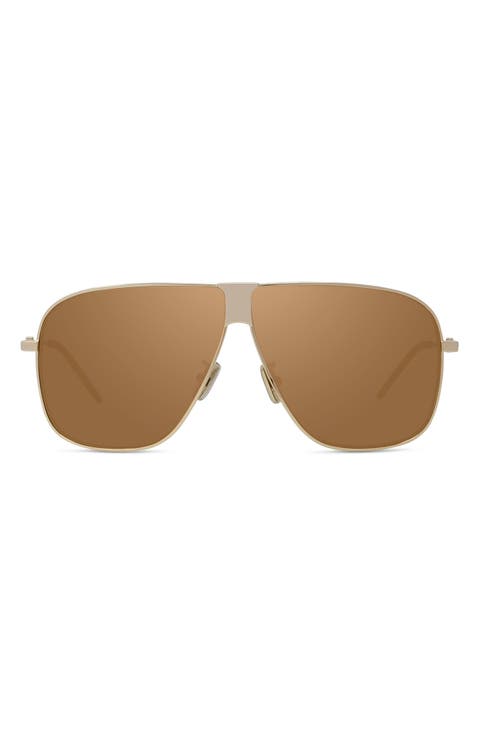 GV Speed 64mm Oversize Mirrored Pilot Sunglasses