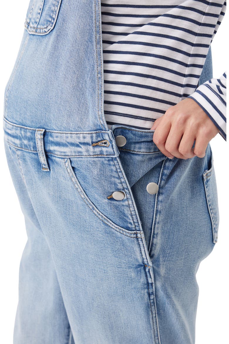 Parker Wide Leg Maternity Denim Overall, Alternate, color, Vintage Wash