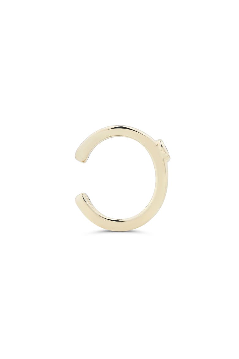 With-the-Band Ear Cuff, Alternate, color, Yellow Gold