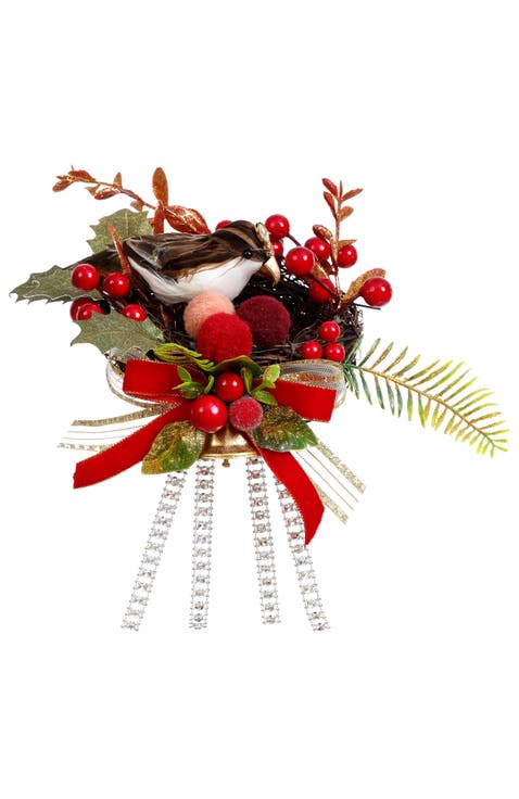 Festive Bird Nest, Set of 3