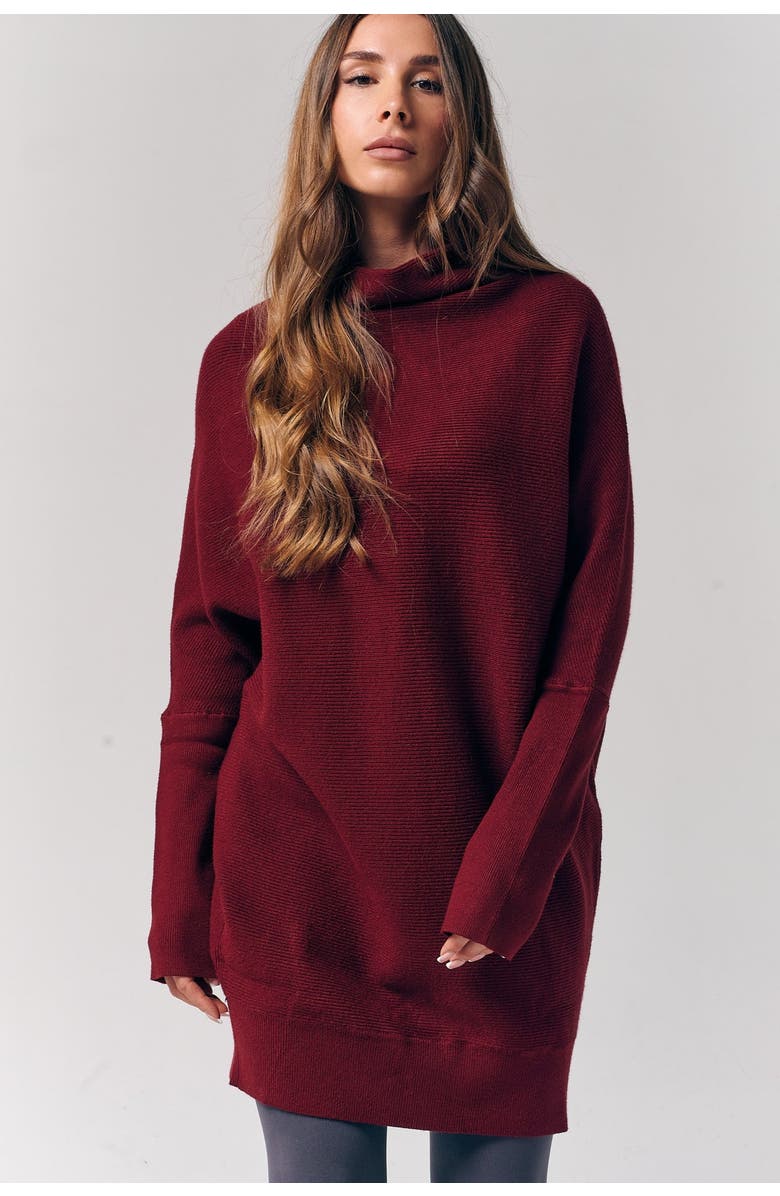 Le Fafo Slouch Neck Dolman Sweater Dress, Alternate, color, 