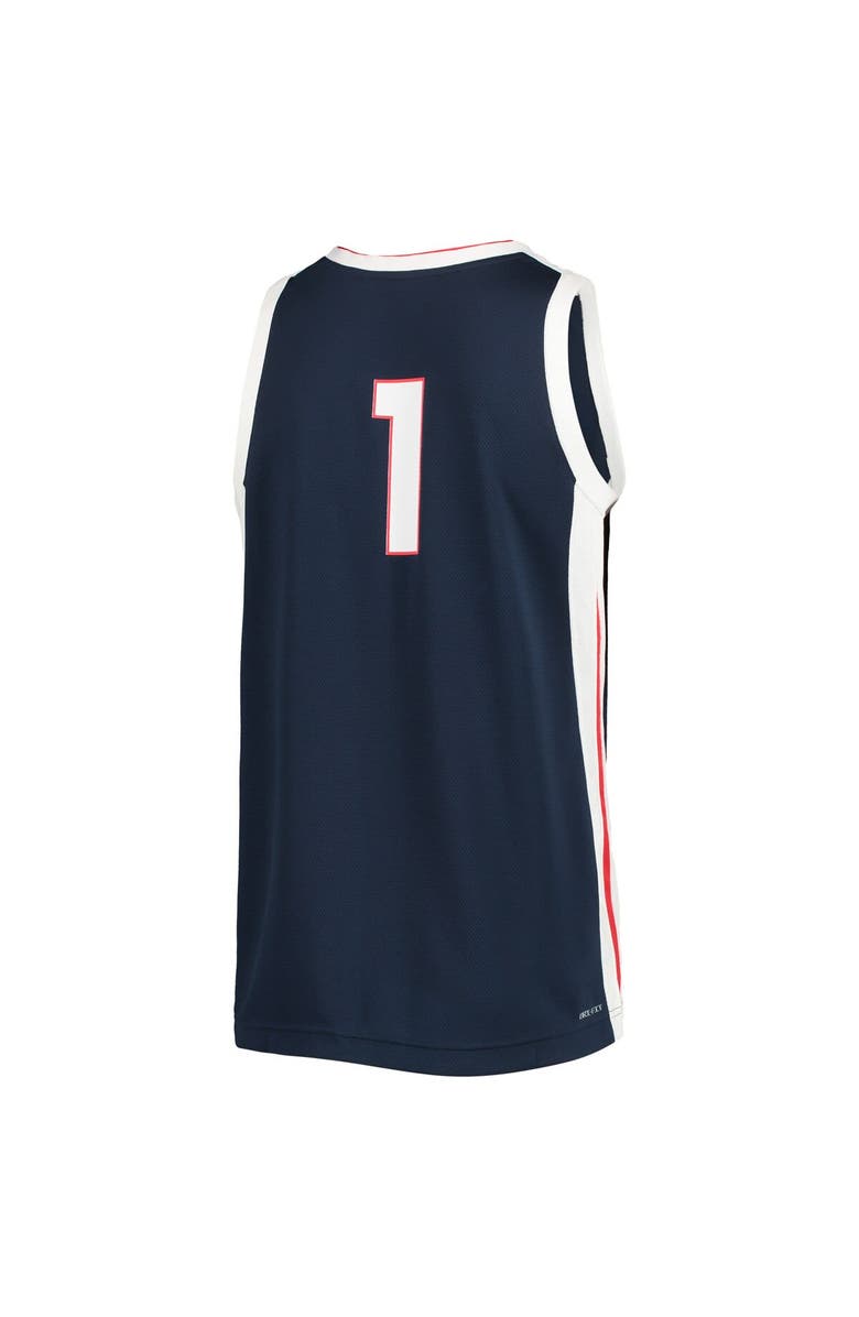 Nike Men's Nike #1 Navy Gonzaga Bulldogs Replica Basketball Jersey, Alternate, color,