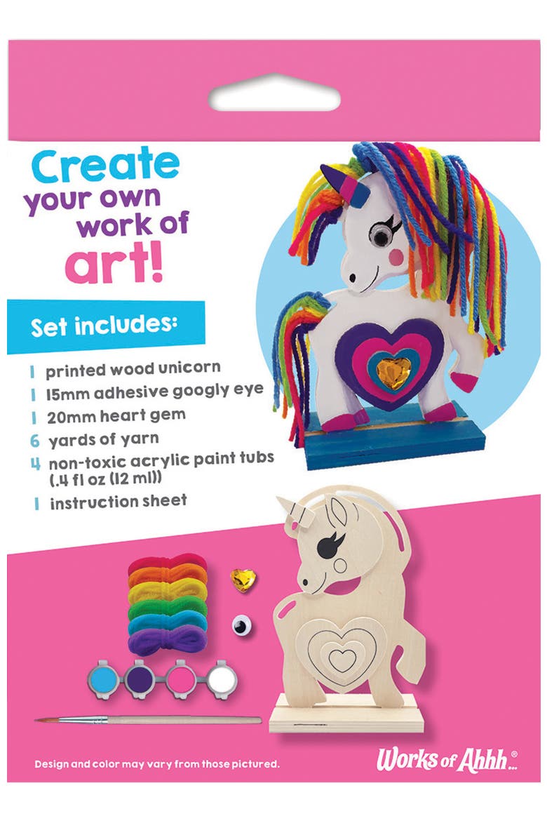 Unicorn - Wood Yarn Wrapping Craft Kit, Alternate, color, Multicolor