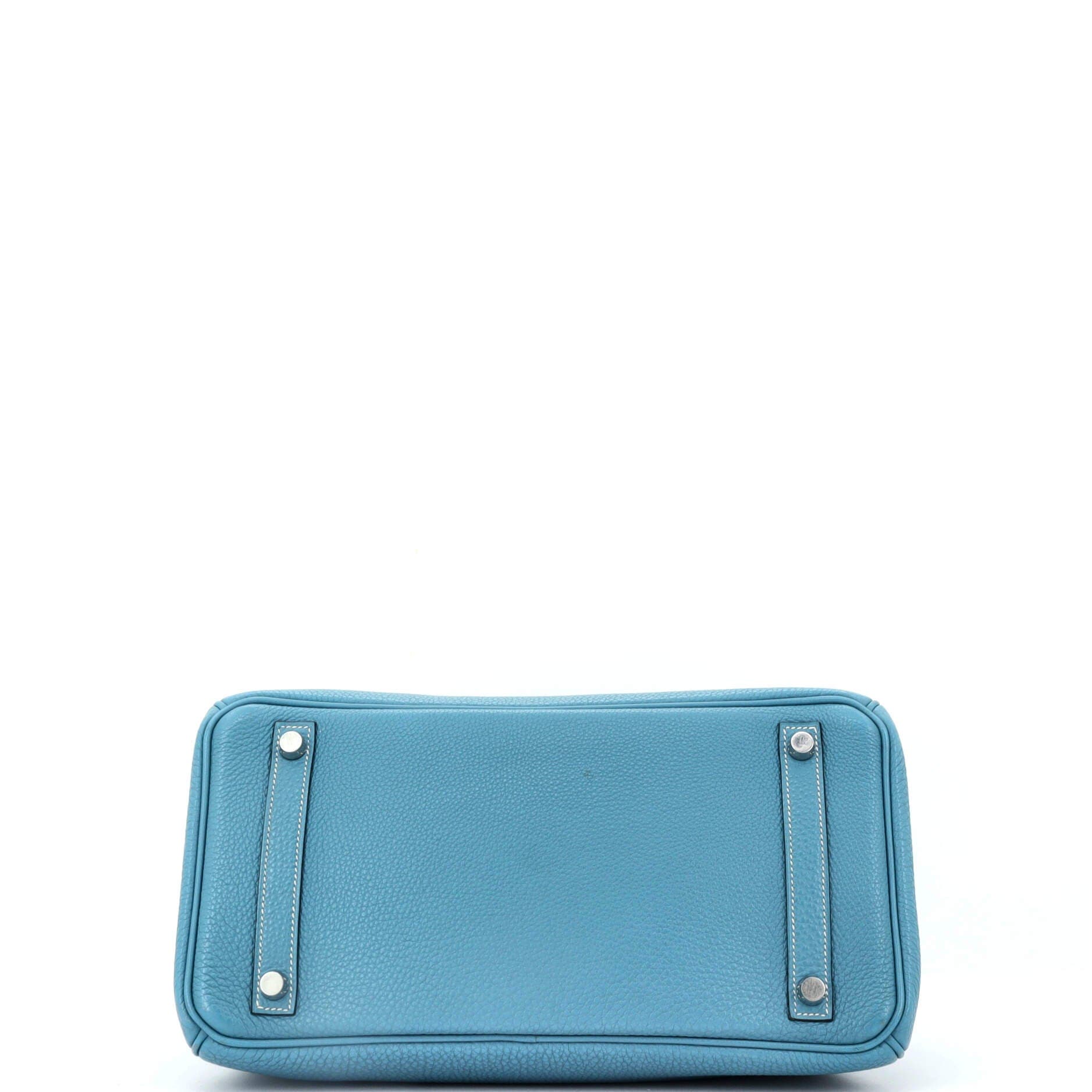 Pre-Owned Hermes Birkin Handbag Blue Togo with Palladium Hardware 30, Alternate, color, Bleu Jean