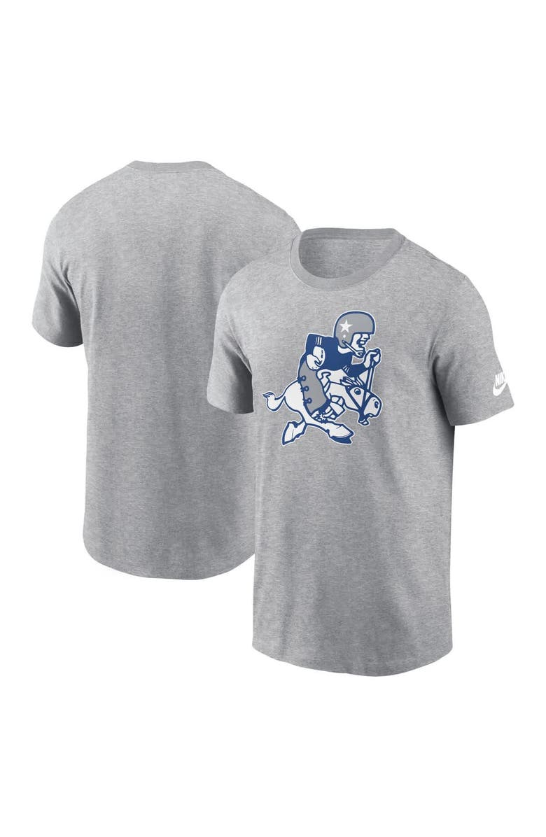 Nike Men's Nike Heather Gray Dallas Cowboys Retro Joe Essential T-Shirt, Alternate, color, 