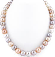 The Pearl Source 10.5-11.5mm Freshwater Multicolor Pearl Necklace - Premier AAAA Quality