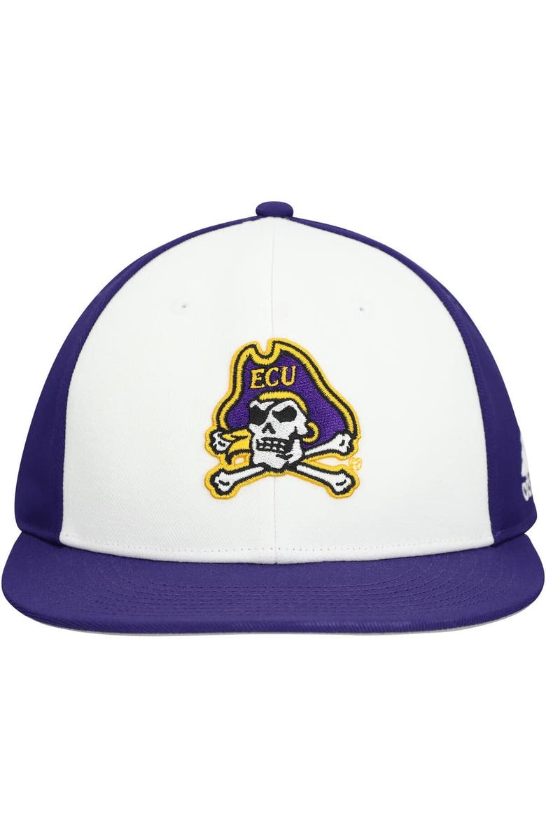 adidas Men's adidas White/Purple ECU Pirates On Field Fitted Hat, Alternate, color, White