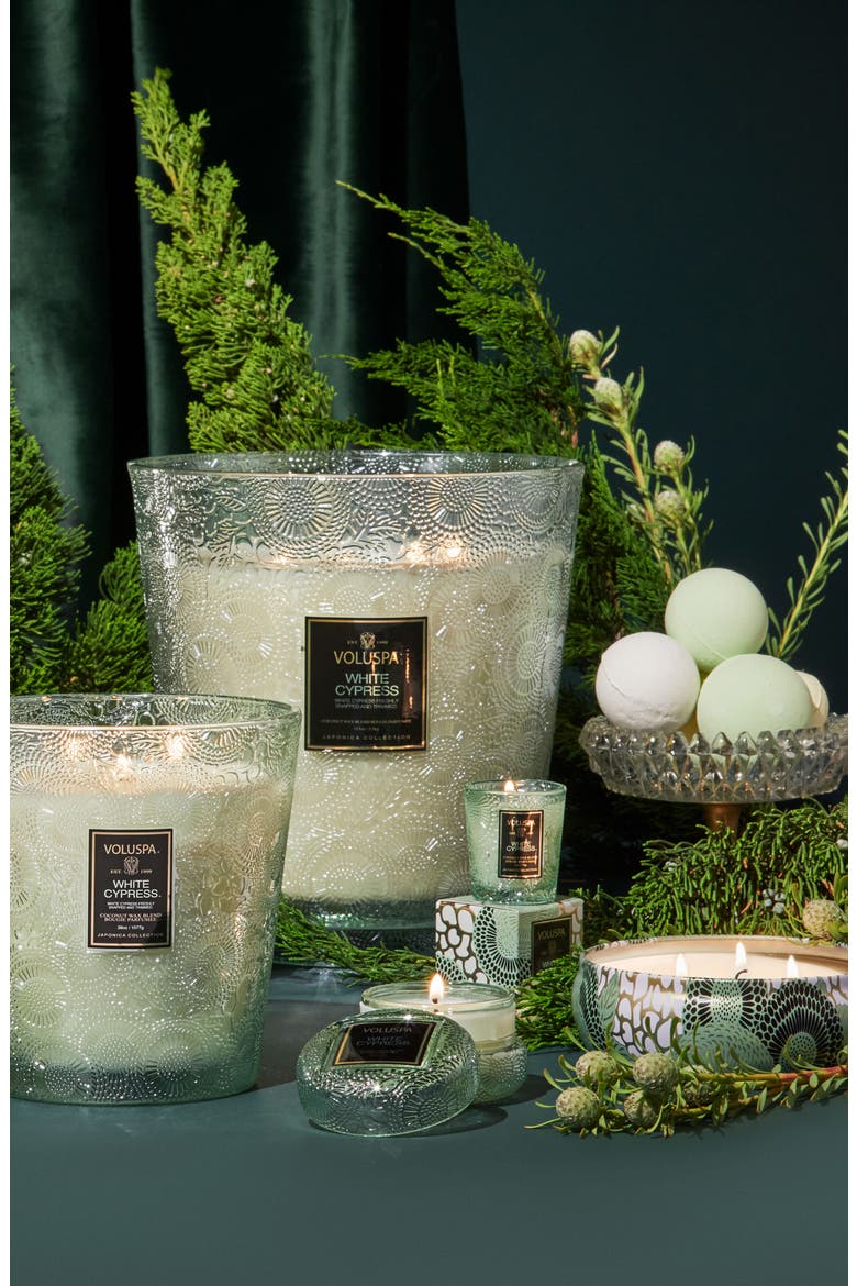 White Cypress 3-Wick Tin Candle, Alternate, color, WHITE CYPRESS
