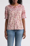 Lucky Brand Patterned Button-Up T-Shirt