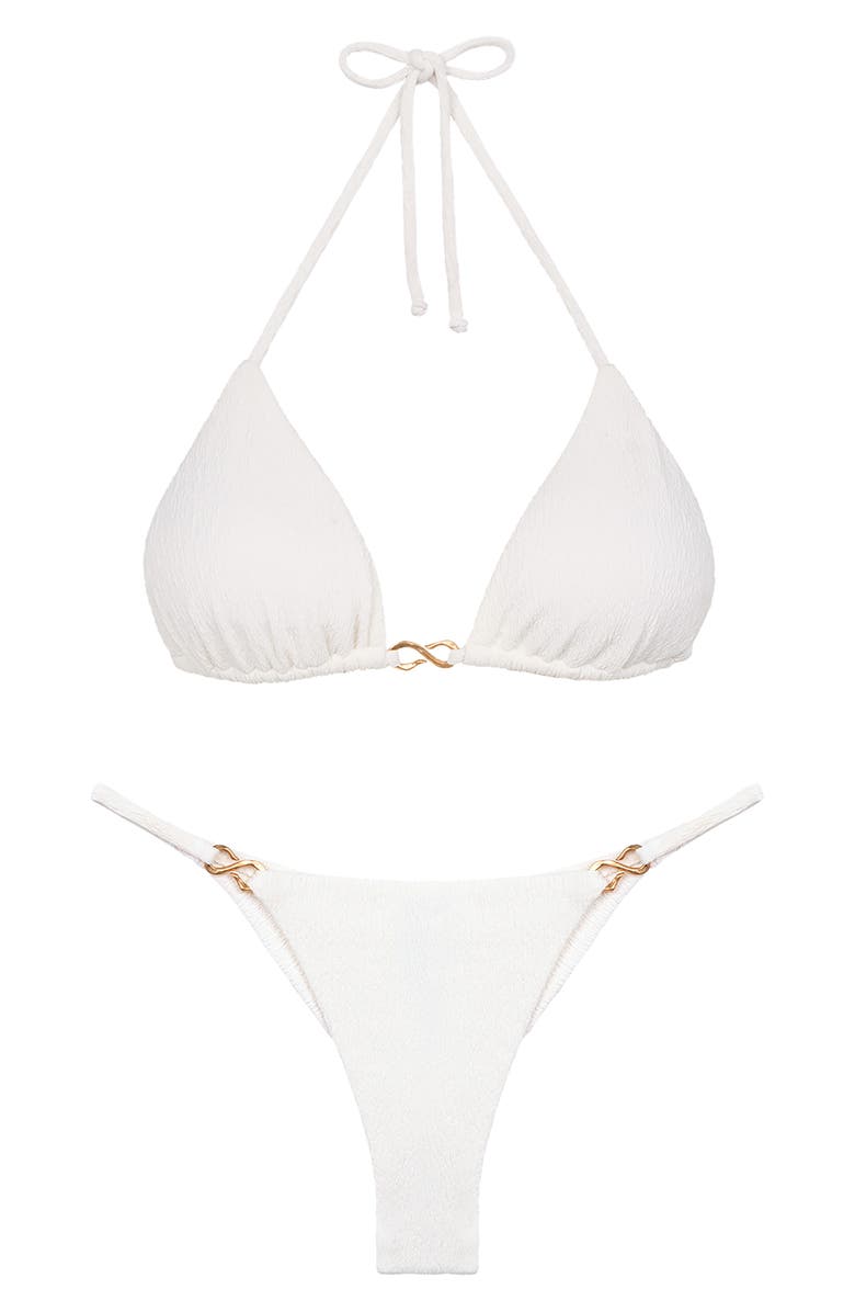 ViX Paula Hermanny Solaro Triangle Bikini Top, Alternate, color, White