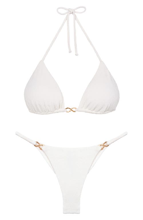 Vix Paula Hermanny Solaro Triangle Bikini Top In White