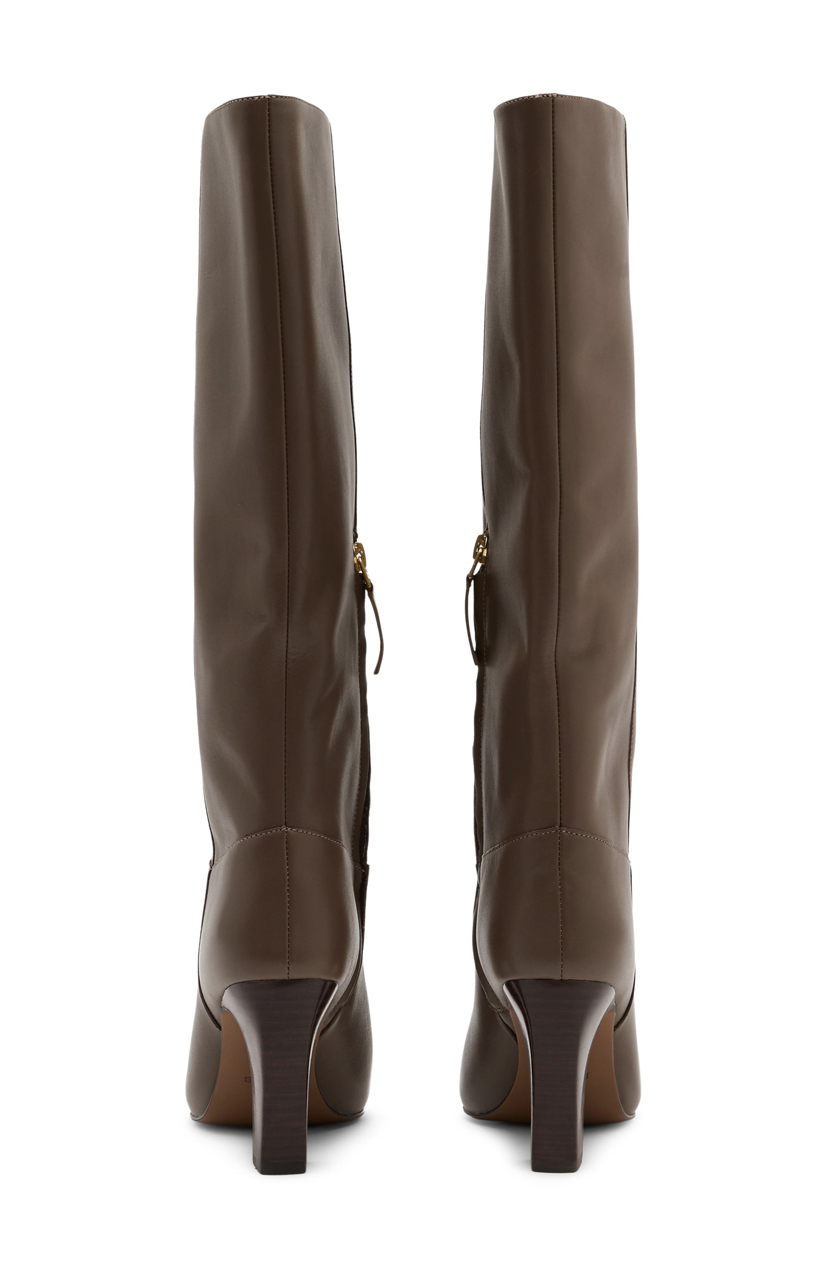 Anya Knee High Leather Boot, Alternate, color, TAUPE