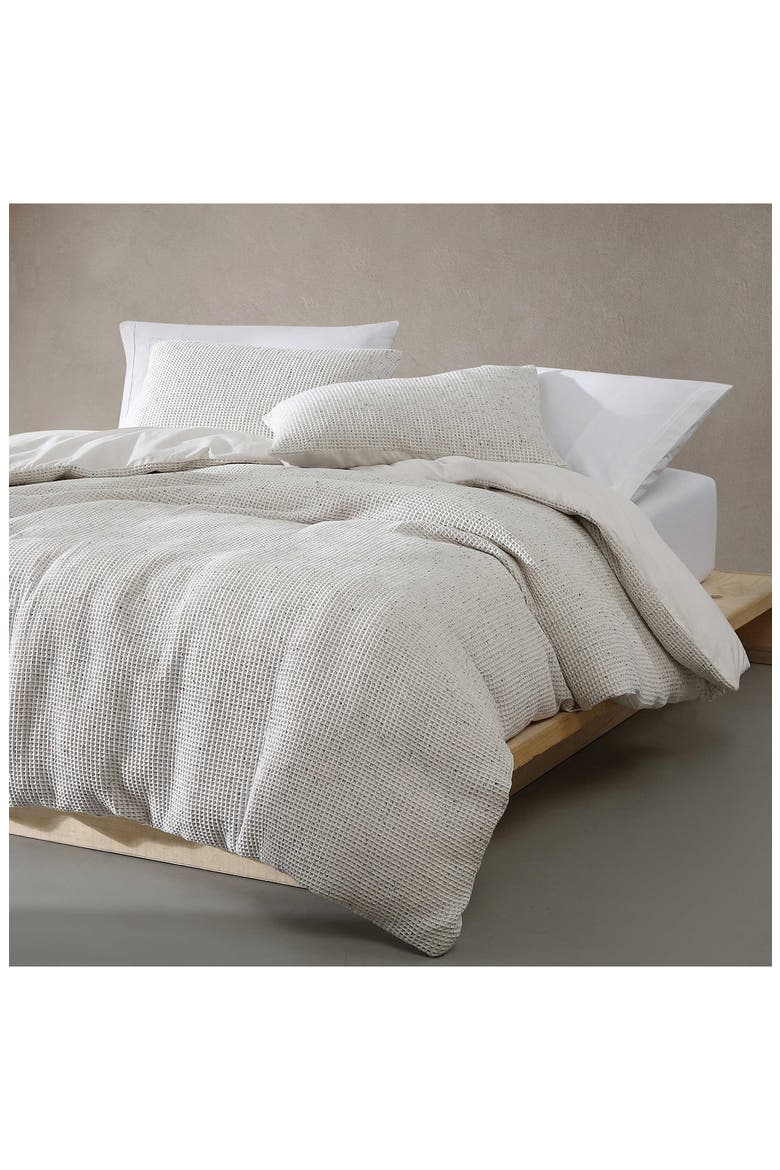 Speckled Waffle Duvet Cover & Shams Set, Alternate, color, OFF WHITE