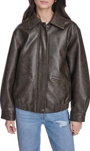 Levi's Relaxed Faux Leather Bomber Jacket