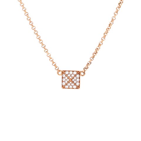 Clou d'H Pendant Necklace 18K Rose Gold with Diamonds Small