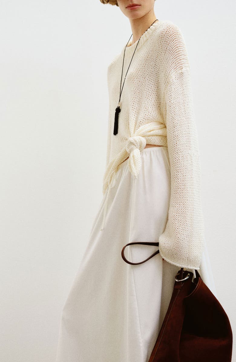 Reformation Cleo Midi Skirt, Alternate, color, White