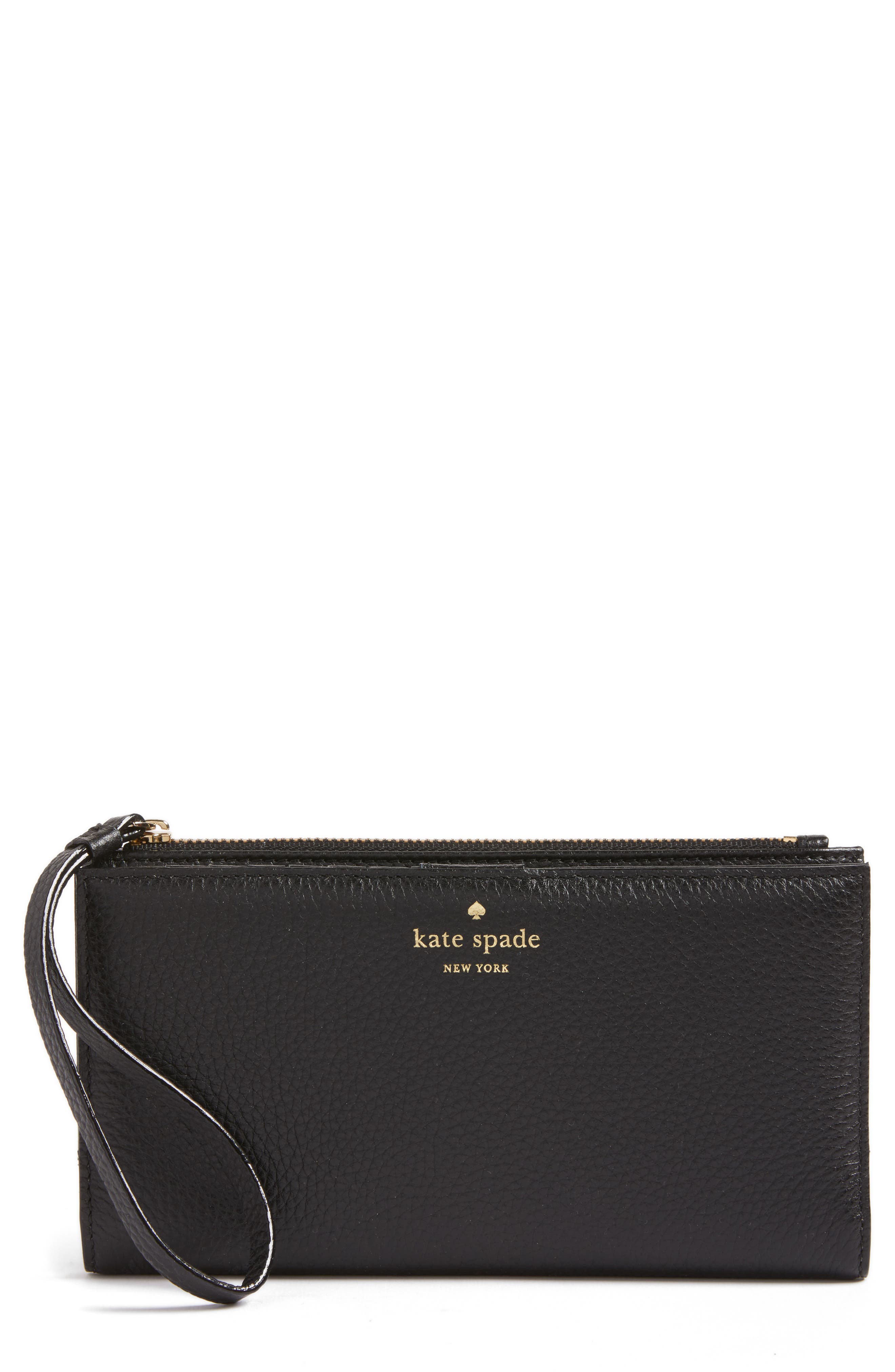 young lane - eliza leather wallet, Main, color, BLACK