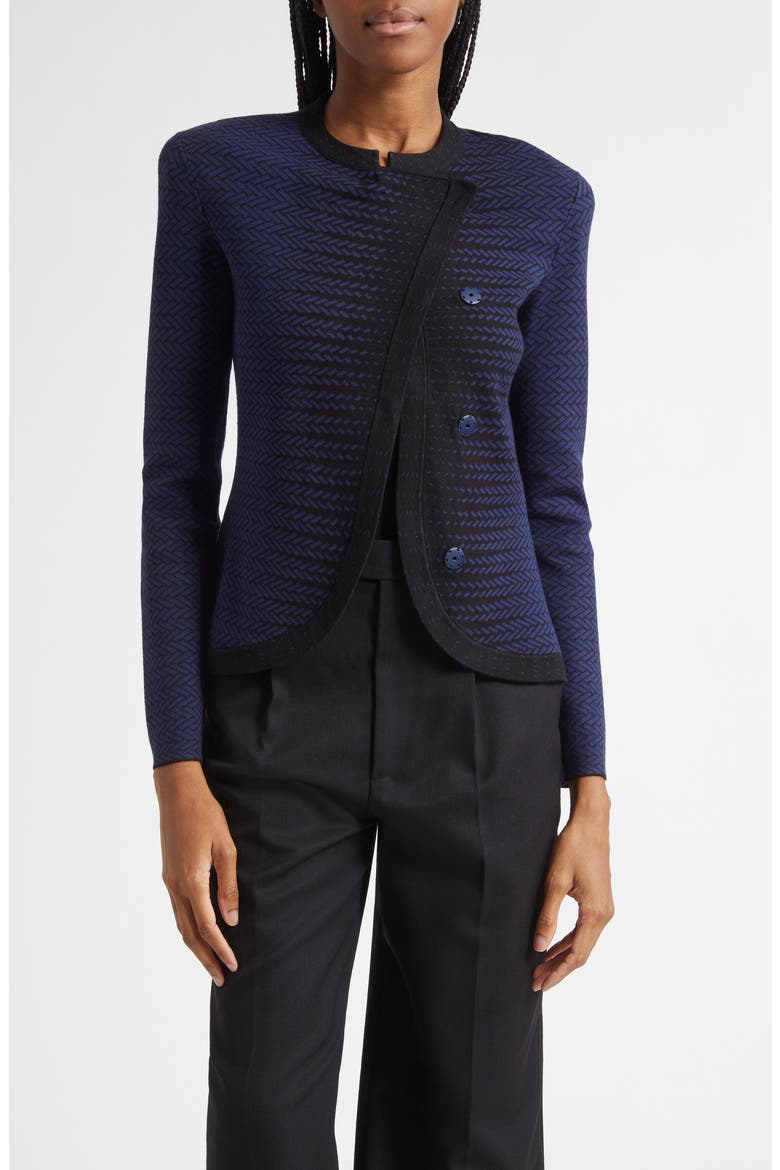 Pattern Knit Jacket, Main, color, BLUE MULTI