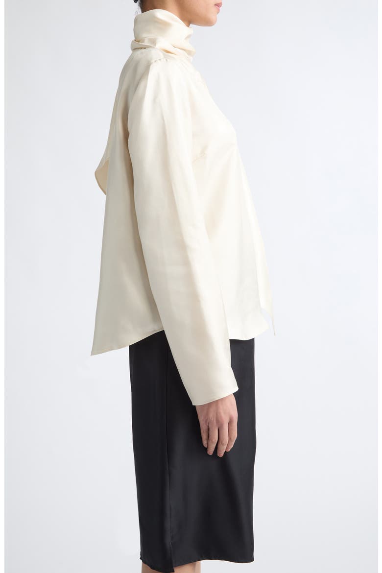 Gala Silk Twill Scarf Top, Alternate, color, IVORY