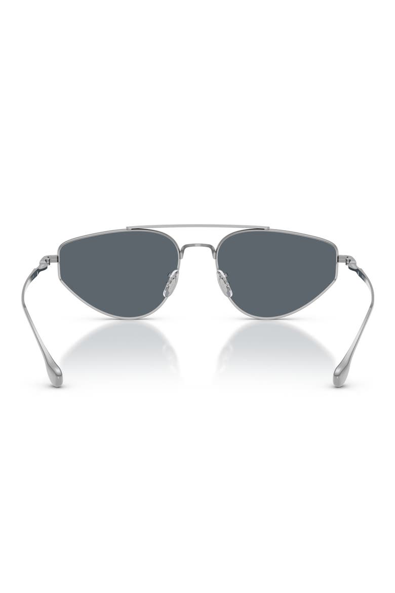56mm Jil Sander Edition 5 Irregular Sunglasses, Alternate, color, SILVER / BLUE
