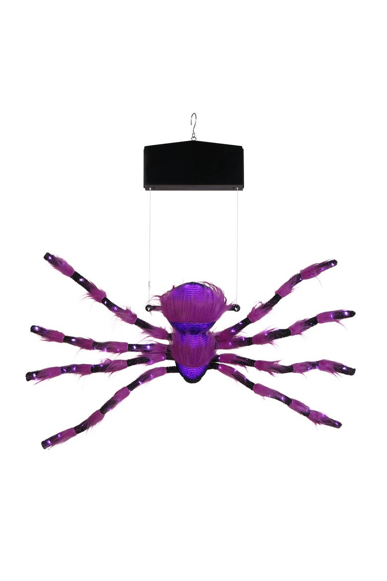 9 ft. Animated Outdoor Halloween Climbing Spider, Alternate, color, Multicolor