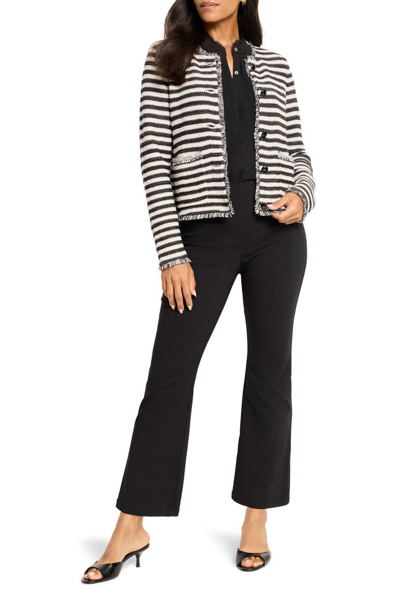Stripe Fringe Mix Knit Jacket, Alternate, color, BLACK MULTI