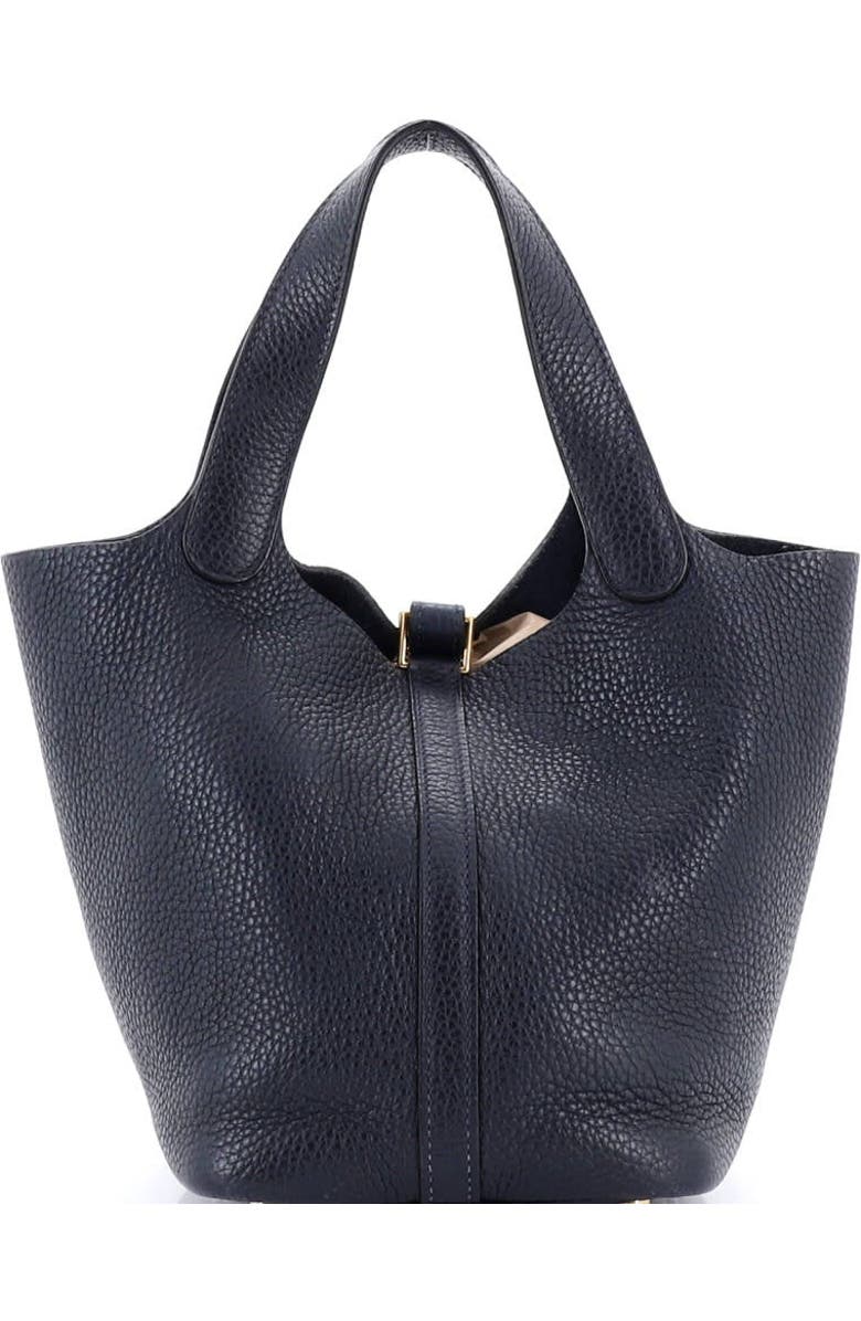 Pre-Owned Hermes Picotin Lock Bag Clemence PM, Alternate, color, Bleu Nuit