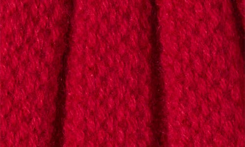Sofia Cashmere Cable Stitch Cuffed Cashmere Beanie In Red
