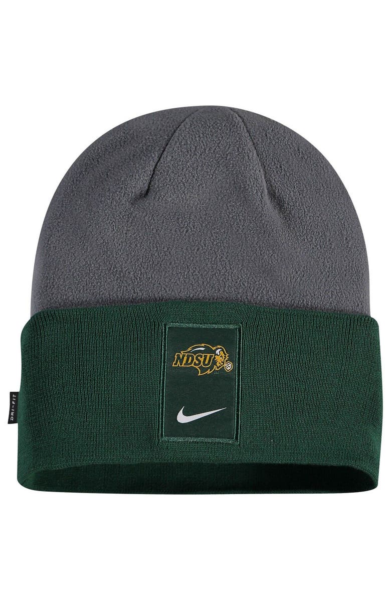 Nike Men's Nike Gray NDSU Bison Sideline Performance Cuffed Knit Hat, Main, color, 