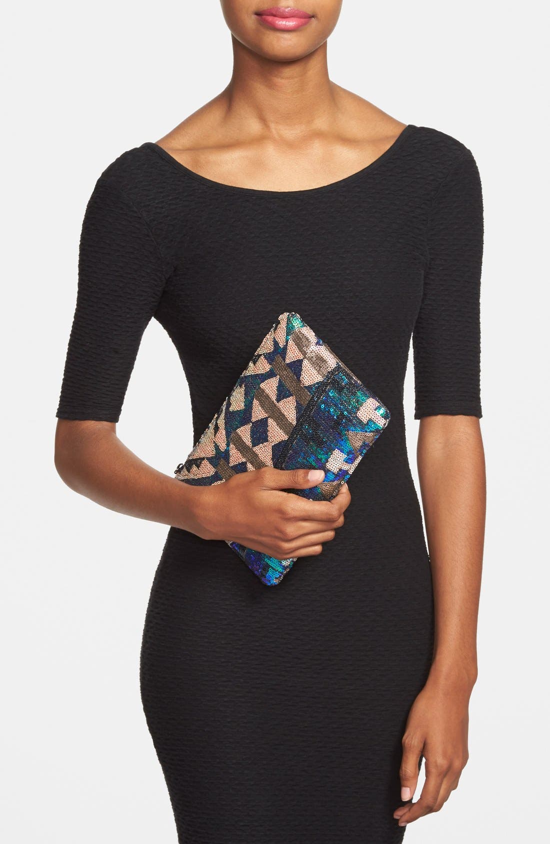 'Santa Fe' Clutch, Alternate, color, SEA