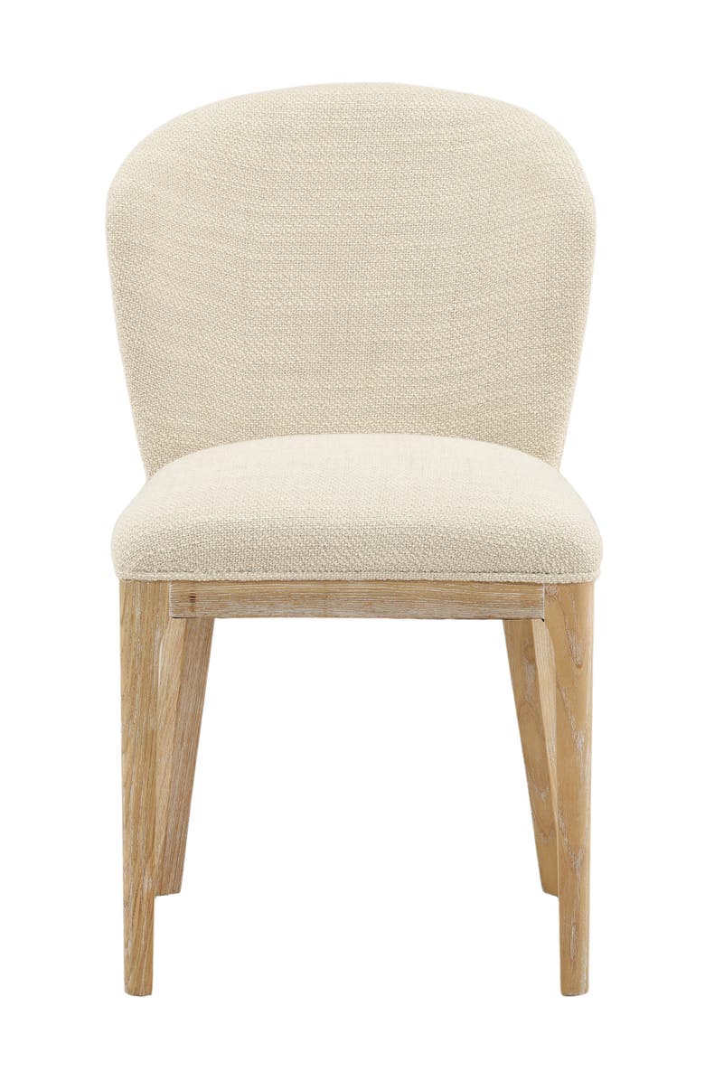 Dovetail Furniture Keiran Upholstered Dining Chair with Ash Wood Frame, Alternate, color, Oatmeal