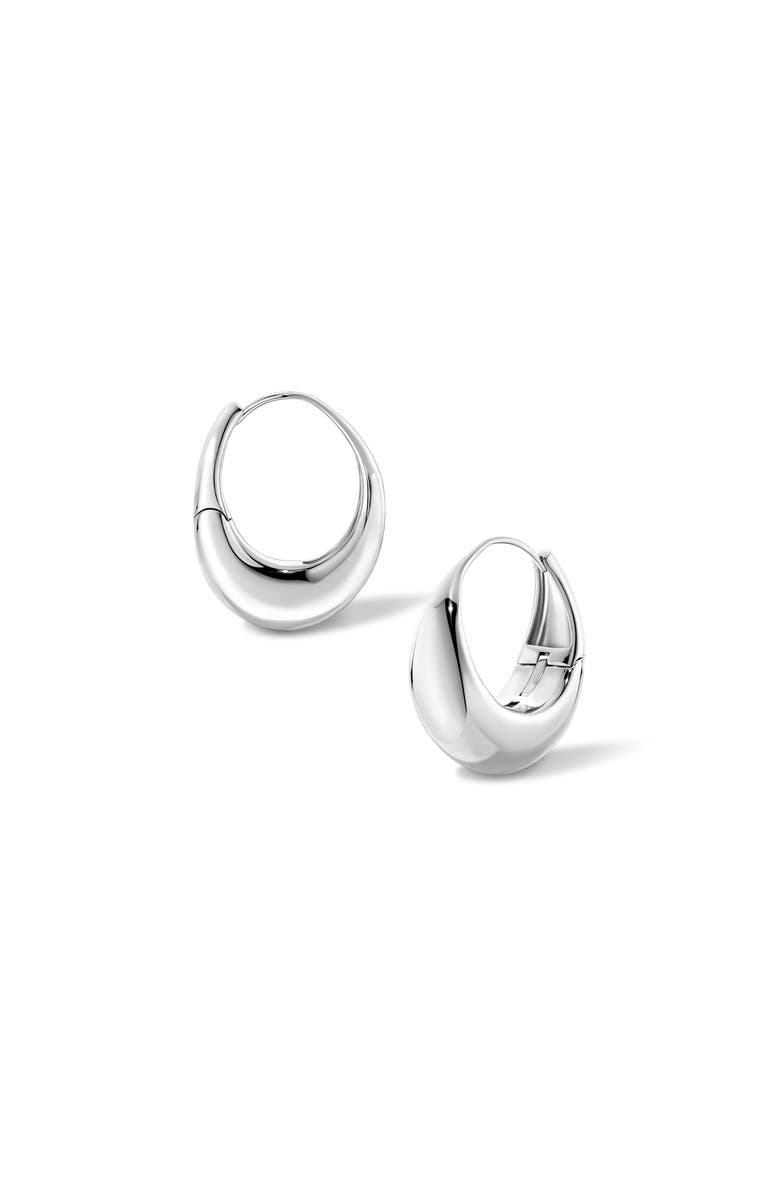 RC RETRO CHIC Drop Hoop Earrings, Main, color, Silver